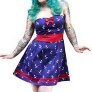 Sourpuss Anchor/ Polka Dot Dress